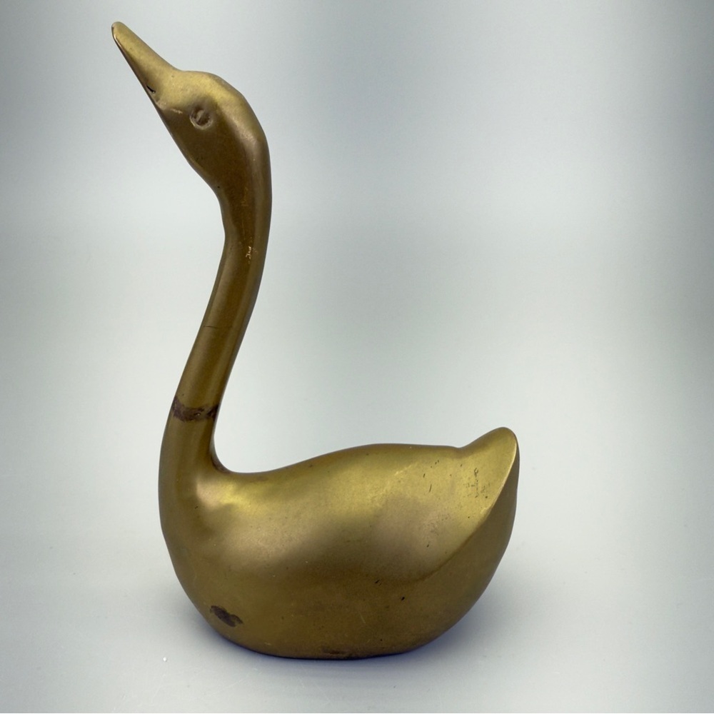 Vintage Penco MCM Brass Swan Figurine - Picture 3 of 7